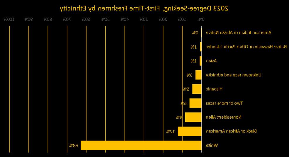 2023 Degree Seeking First Time Freshman by Race/种族